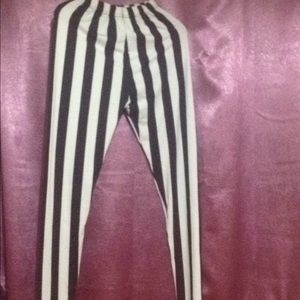Black stripe pants